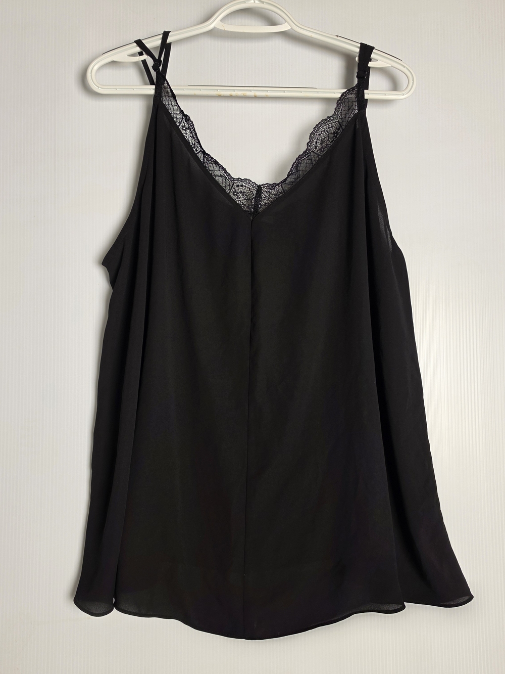 Cato Black Lace-Trim Camisole Top